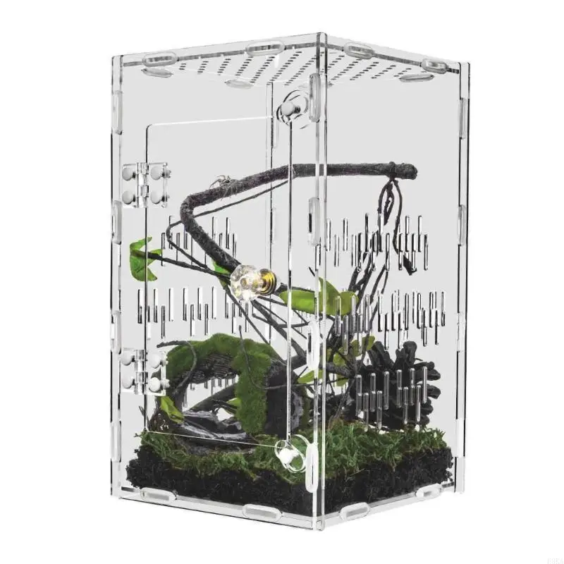 

Вентилируемый акриловый контейнер для обитания с четким наблюдением, простая сборка, террариумы для рептилий, пауков-прыгунов,