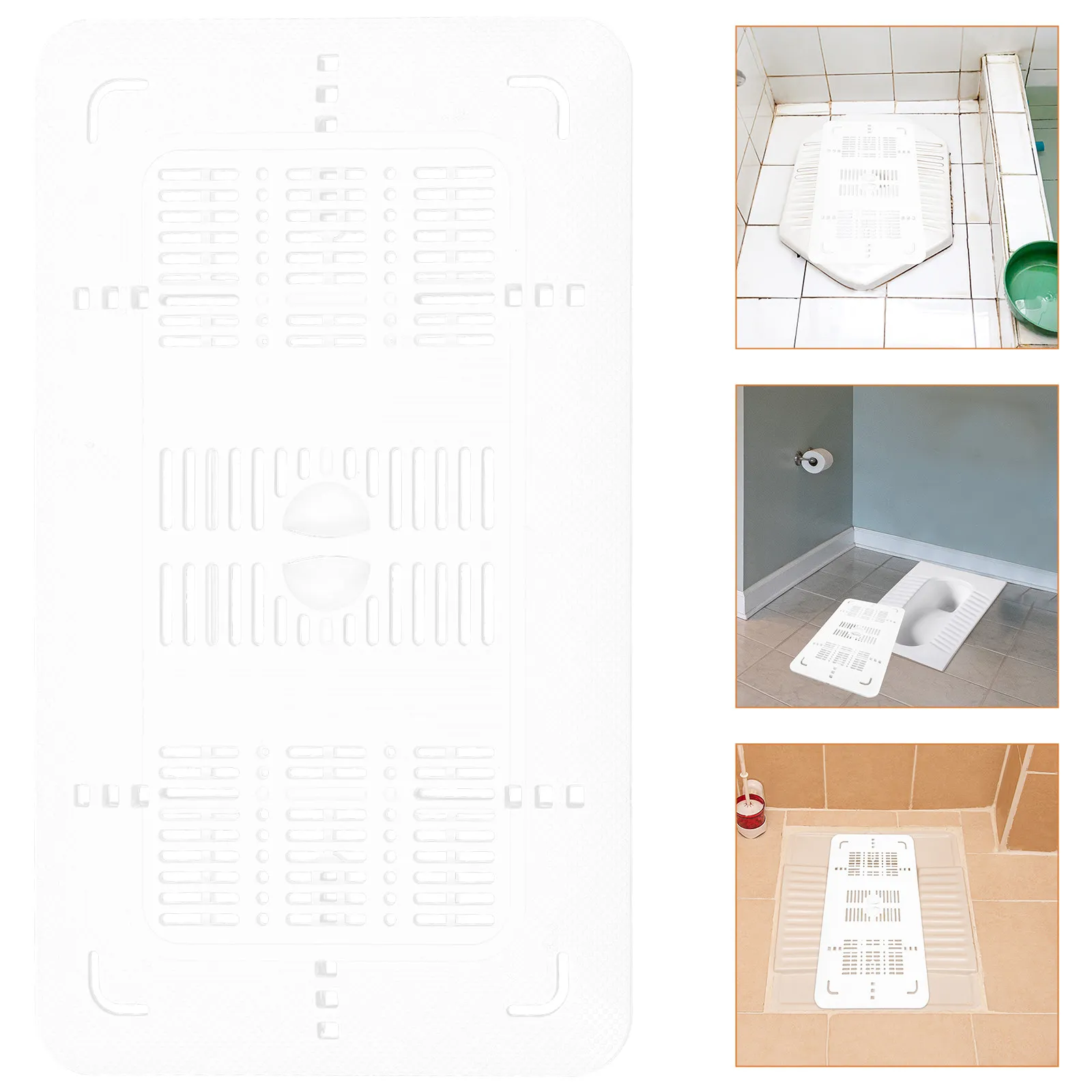 

1pcs Squatting Toilet Cover Plate Abs Thickened Durable Replacement For Bathroom Toilet Lid Cover Rectangular Potty Board