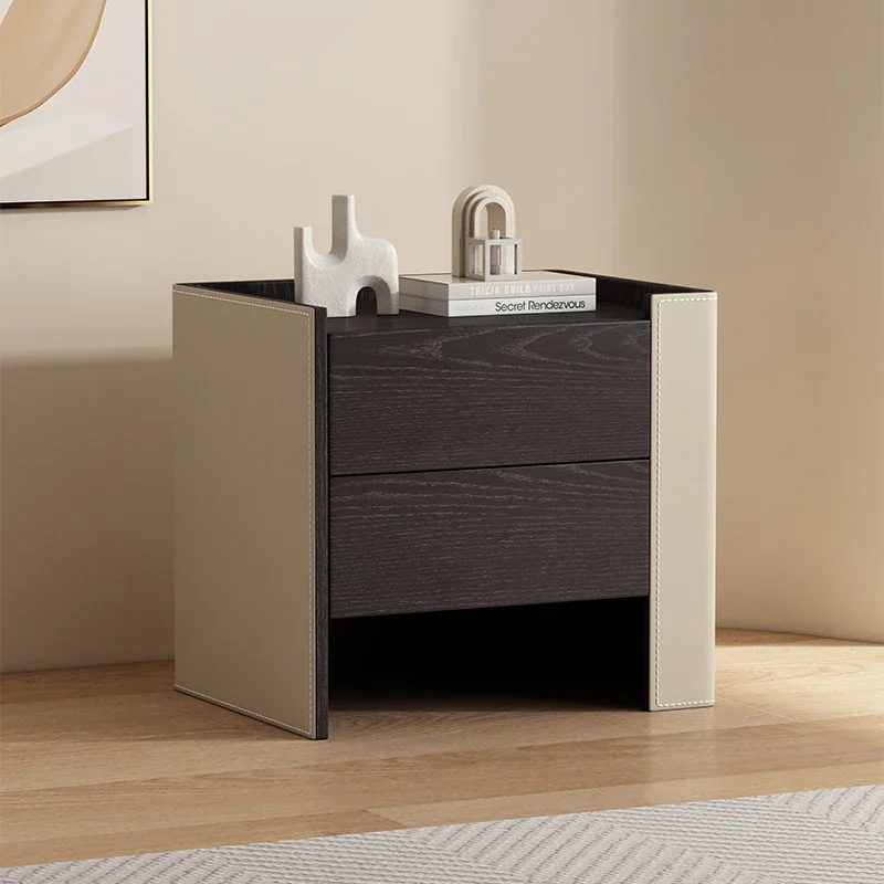 Bedside Table Secret Hidden Storage Wood Drawer Nightstands Luxury  Furniture For Home
