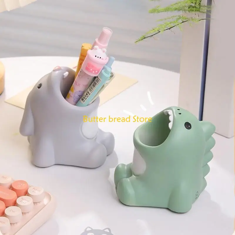 W89C Panda Pen Holders Lovely Cats Brush Container Pencil Holders Desktop Holders Desk Organizers Cartoon Animal Pen Cups