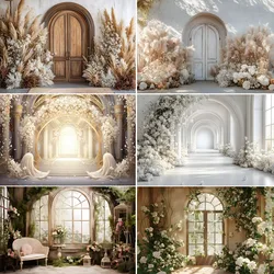 Floral Flower Romantic Wedding Arch Birthday Wedding Backdrop Girl Women Adult Art Portrait Photography Poster Wall Photo Studio