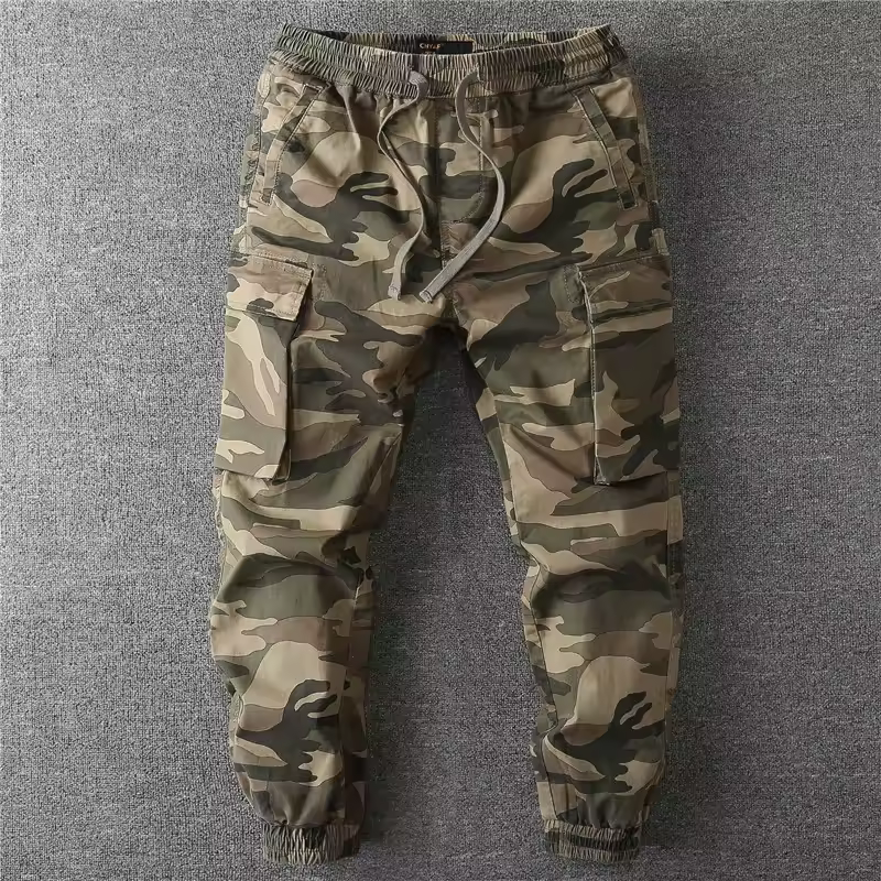 XS desert jungle mountain camouflage pants for men spring autumn elastic waist jogger trousers male multi pockets workwear pants