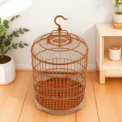 

1 set 1 Set Plastic For Parrot Cockatiel Budgie Large With Hanging Hook Bottom Tray Round Bird Bird Keeping Supplies