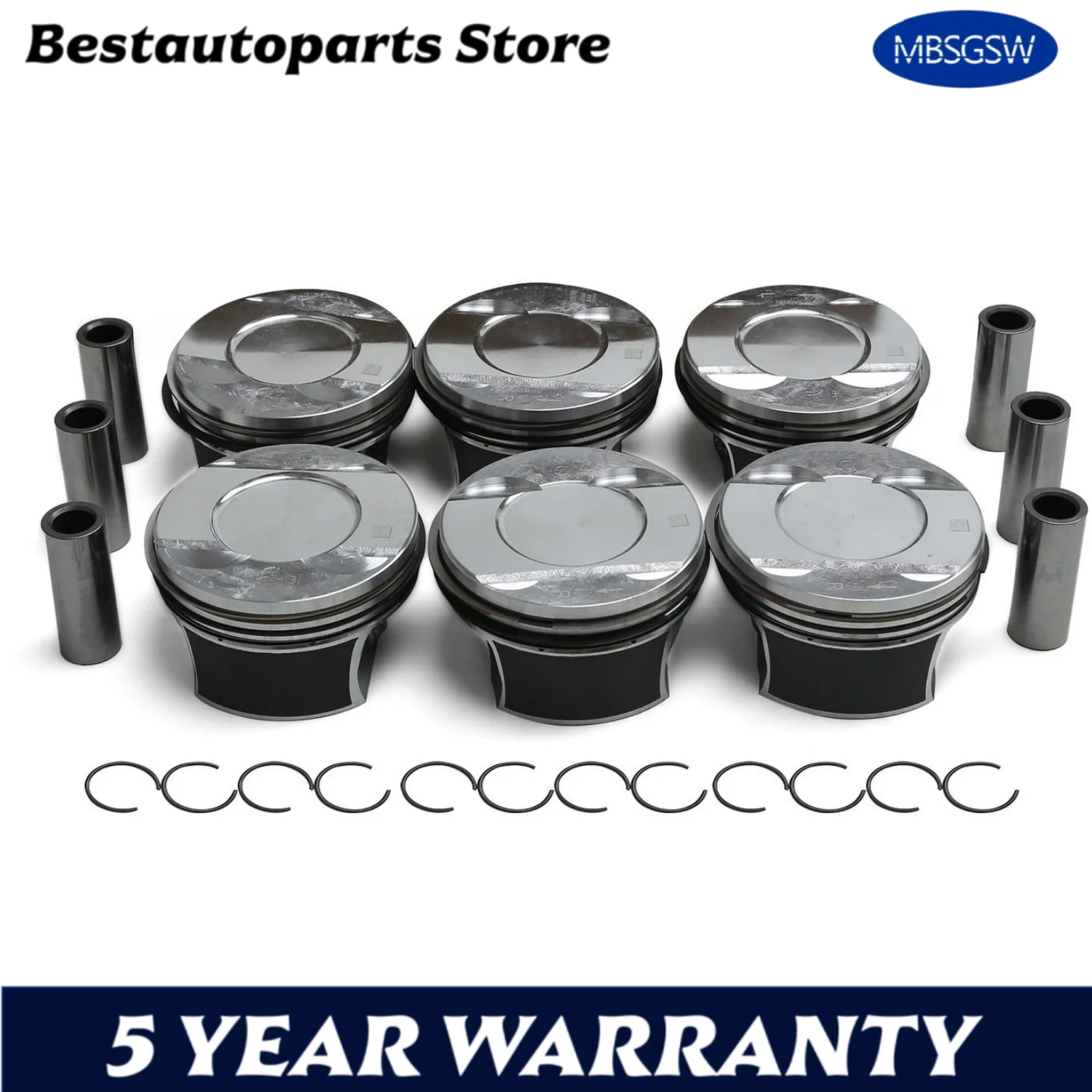 

Engine part Piston & piston ring Set Fit 3.0 T DLZA For 18-23 AUDI 3.0T FSI EA839 A6 A7 A8 Q7 Q8 S4 S5 06M107065AD 06M107066AD