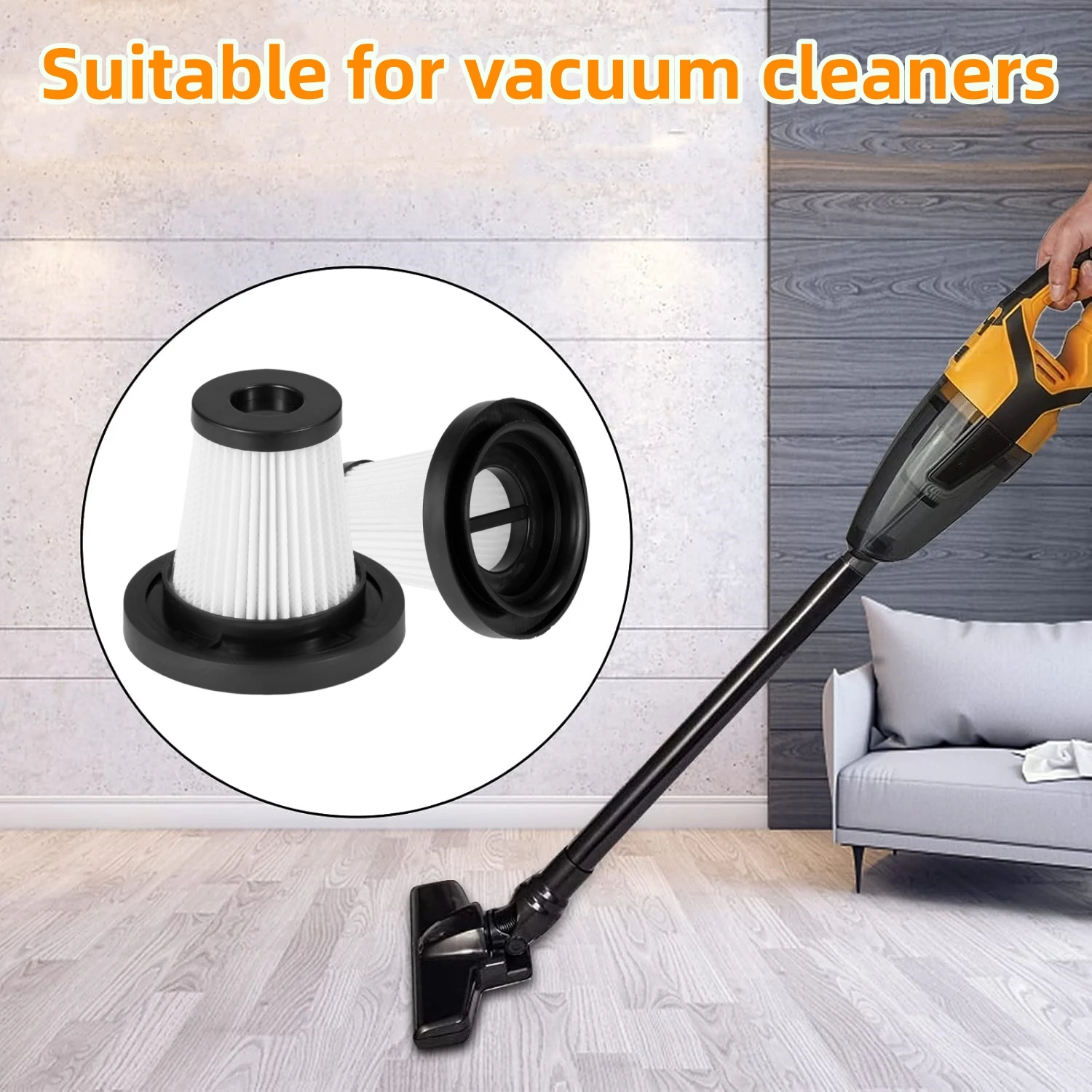 1/2 قطعة فلتر مكنسة كهربائية لاسلكية للمنزل الكهربائية أدوات كهربائية للتنظيف خراطيش فلتر نظافة قابلة للغسل