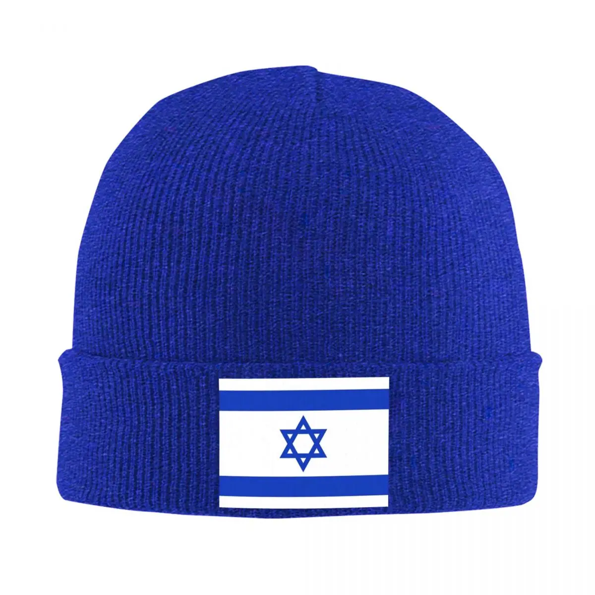 Israel Flag Beanie Hats Blue And White Bonnet Hats Female Male Trendy Outdoor Knit Hat Autumn Winter Graphic Head Wrap Caps