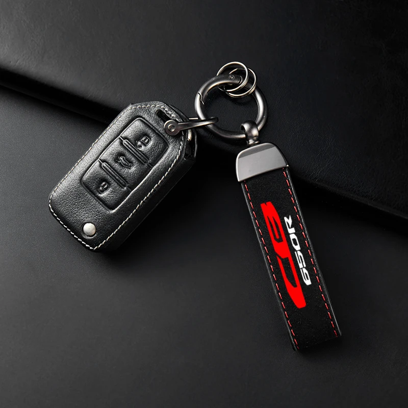 For HONDA NEO SPORT CAFR CB650R CB650-R 2019-2025 CB 650R Accessories High-Grade Leather Suede Keychain Motorcycle Keyring
