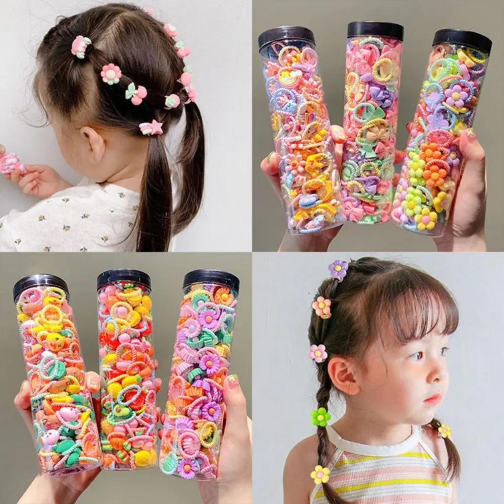 

Headwear Kawaii Children's Rubber Bands Elastic Hair Accessories Baby Hair Rope Hair Ties Scrunchie Ponytail Holder Women