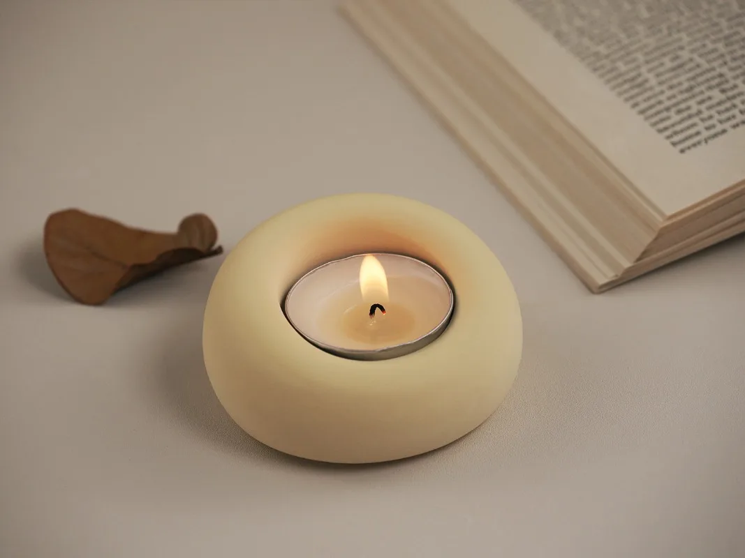 Irregular Candlestick Silicone Mold Round Bubble Candle Holder Molds Concrete Tealight Holder Mold Plaster Epoxy Resin Art Mould