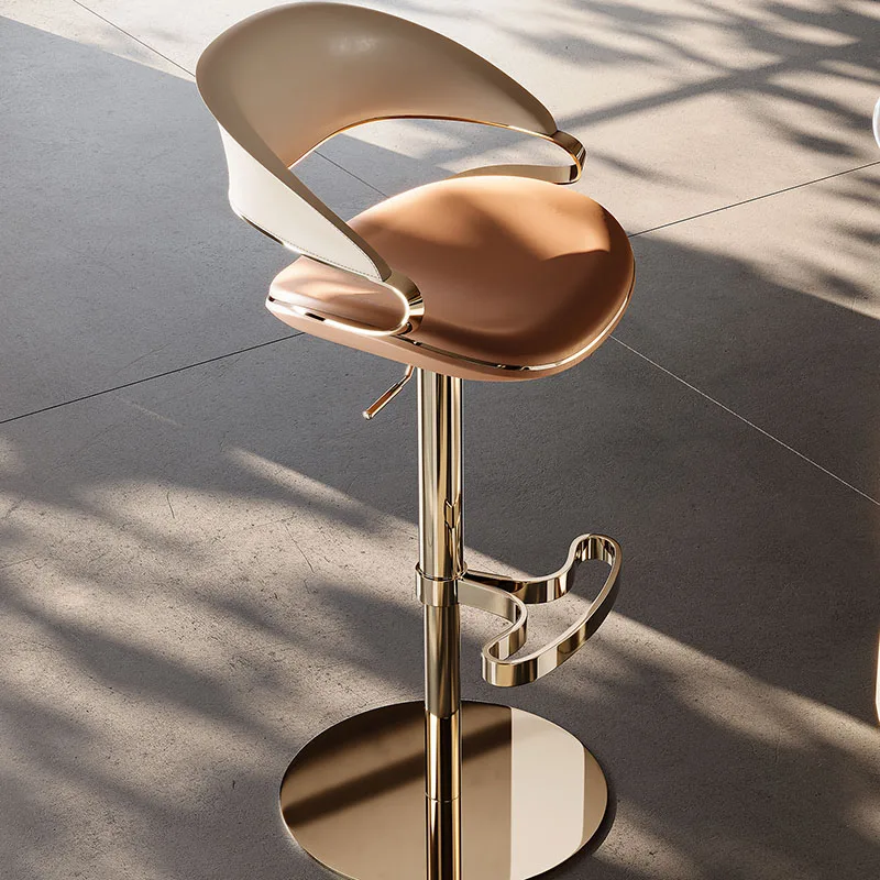 مصمم العرش بار البراز الذهب عظم الترقوة قابل للتعديل الذراع الاسترخاء بار البراز الجمالية مريح Banqueta صالة جناح الأثاث