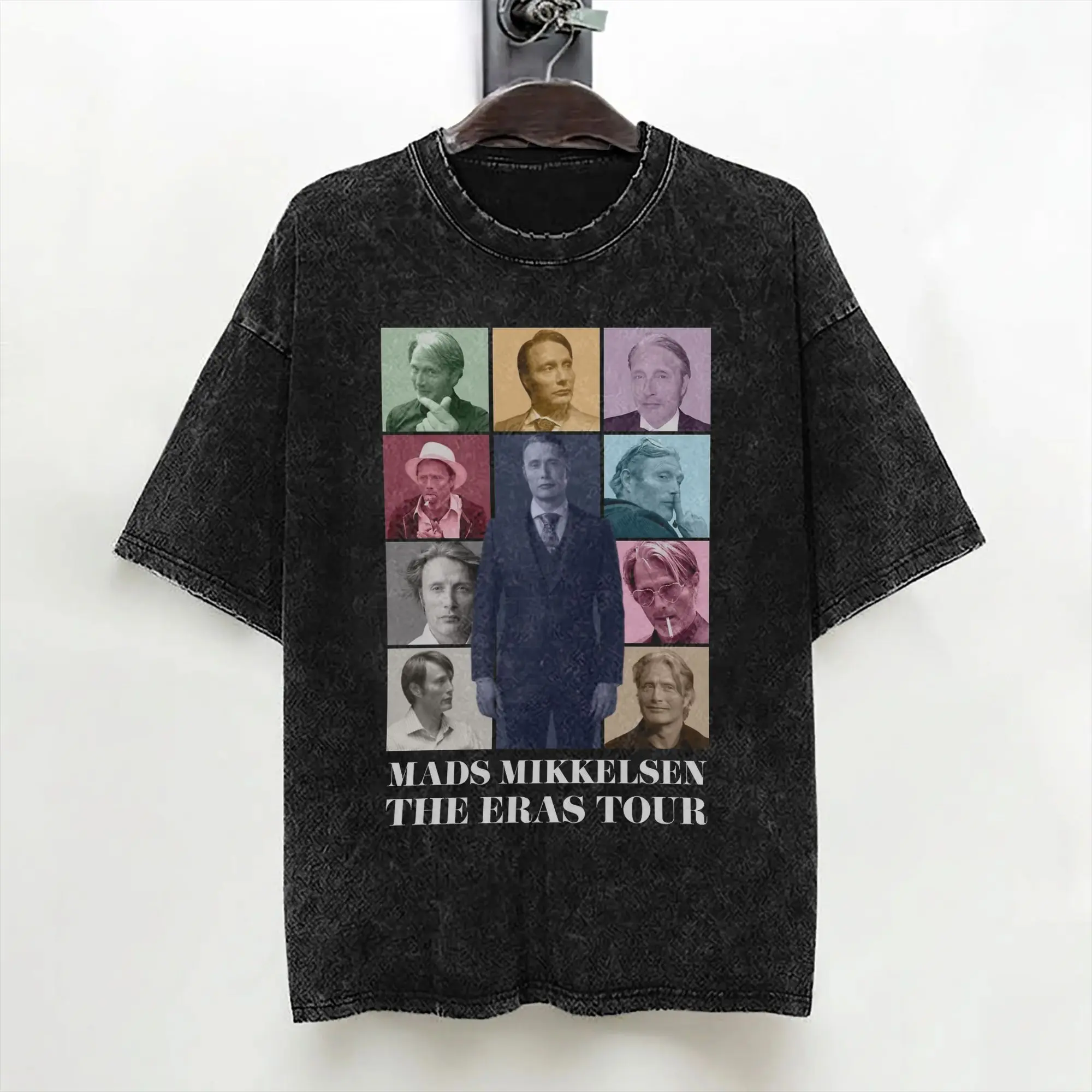 Mads Mikkelsen Eras Tour T Shirts Washed 100% Cotton High Street T-Shirt  Novelty for Men Women Streetwear Printed Tee Shirt
