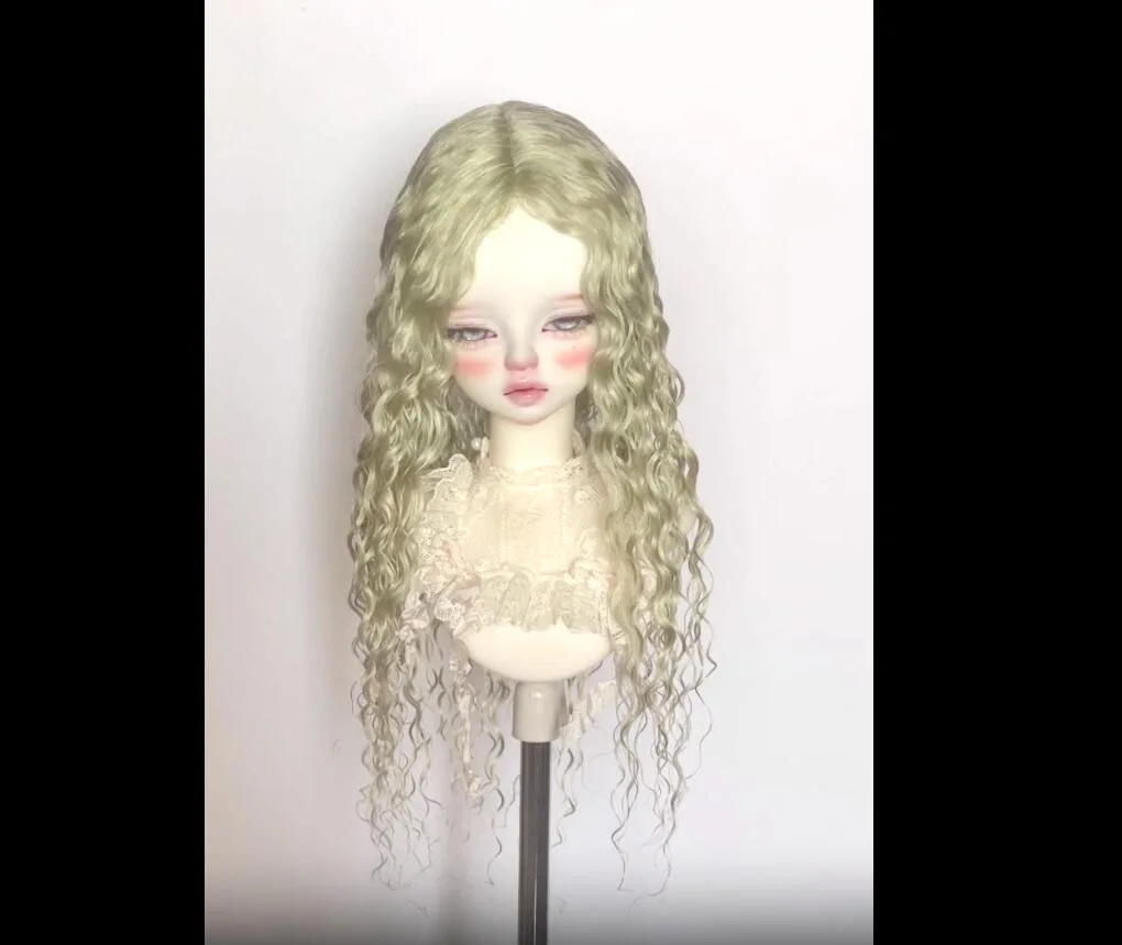 

1/4 BJD Doll Mohair Wig, Small Roll Wig Free Shipping