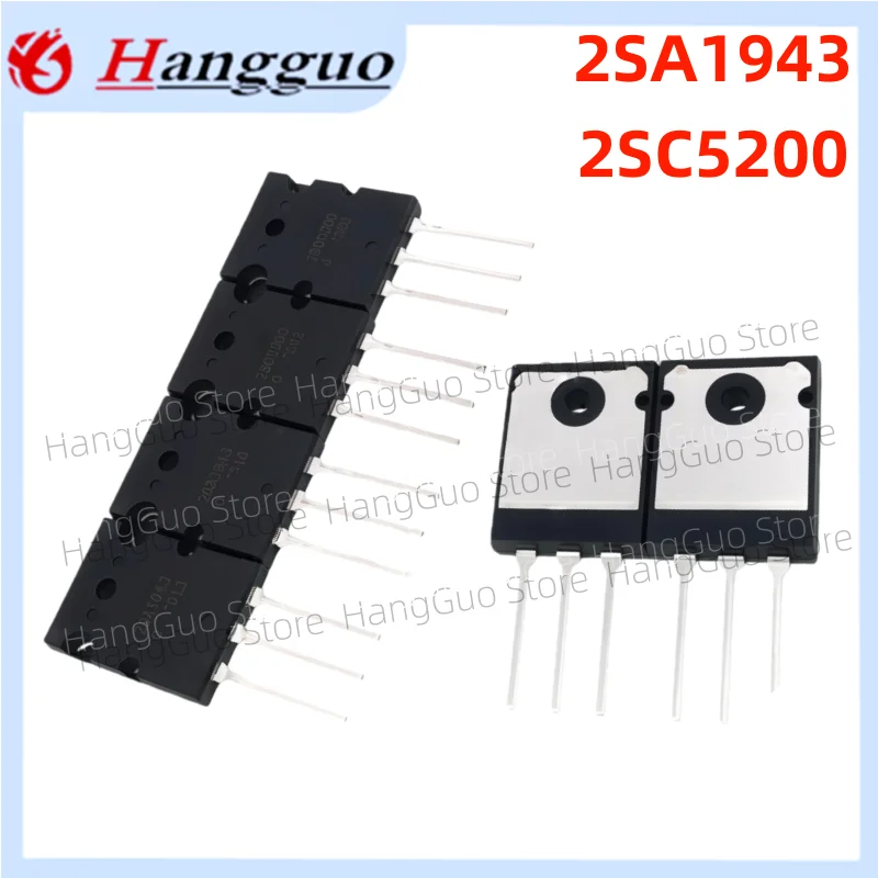 10PCS=5Pair Brand new and original    2SA1943 2SC5200 A1943 C5200 TO-264 High-Power Audio Power Amplifier