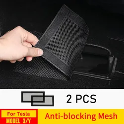 2 Pcs For Tesla Model Y 3 Highland 2024 Air Vents Cover Under Seat Outlet Protector Anti-blocking Dust Mesh Interior Accessories