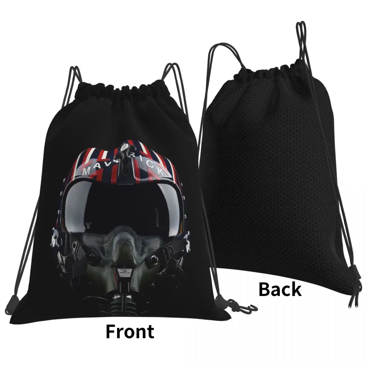 Steampunk Pilot Air Fighter Helmet Backpacks Multi-function Drawstring Bundle Pocket Sports Bag Book Bags for Man Woman Students