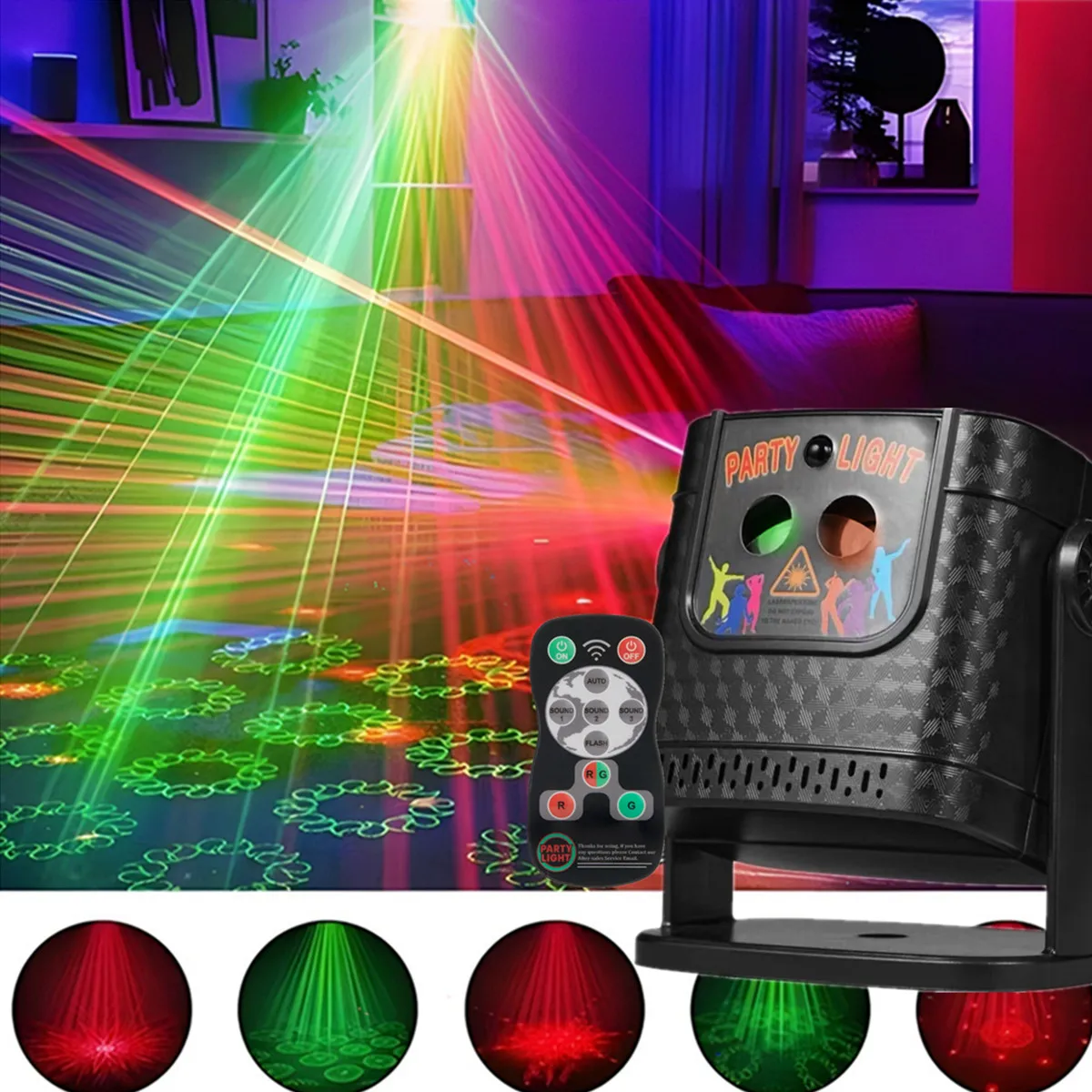 Party lights, DJ disco lights, pattern strobe lights, USBpowered projectors, portable family gathering camping atmosphere lights