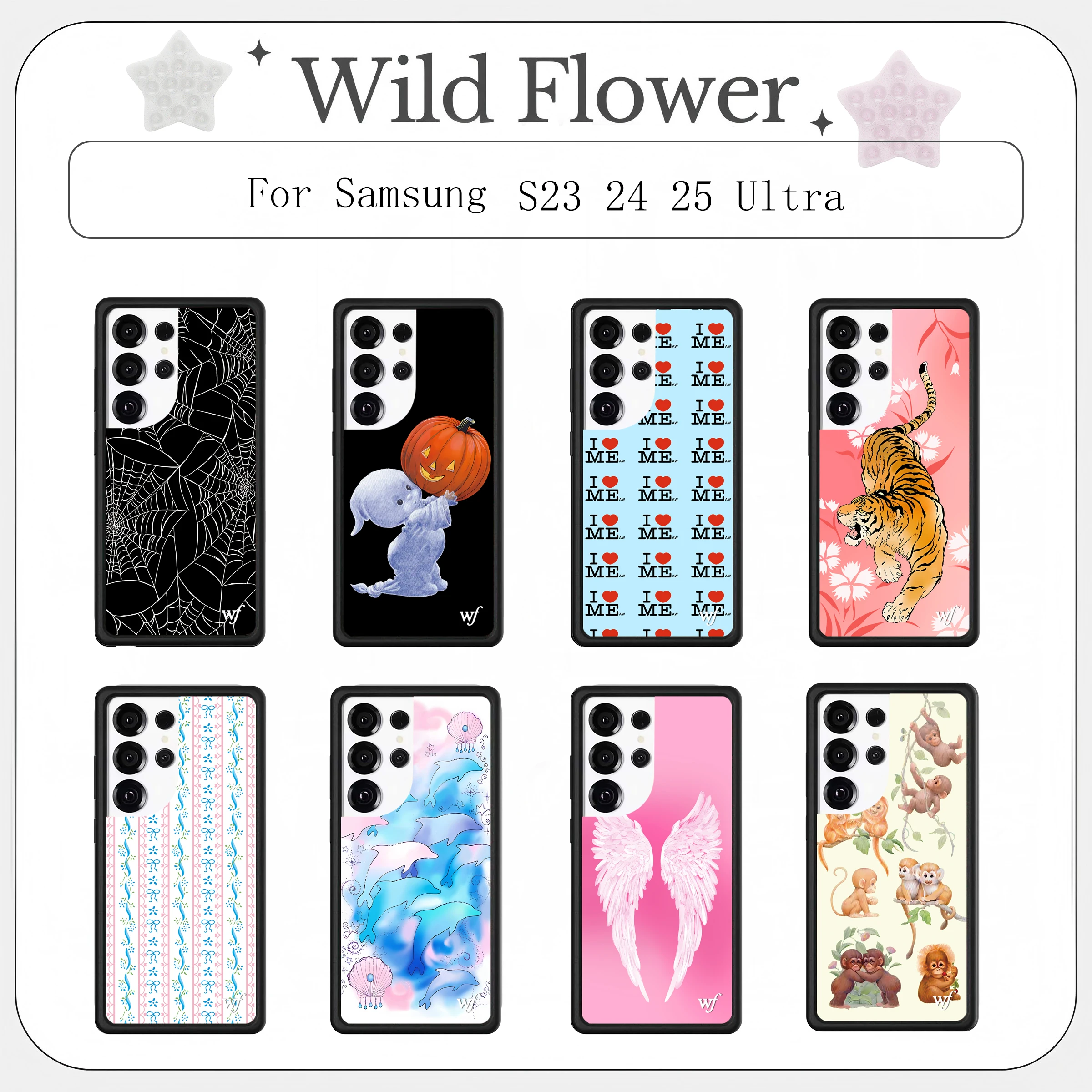 

Trendy Cute Cartoon Animal Print Shockproof Phone Case For Samsung Galaxy S23 S24 S25 Ultra Protective Cover