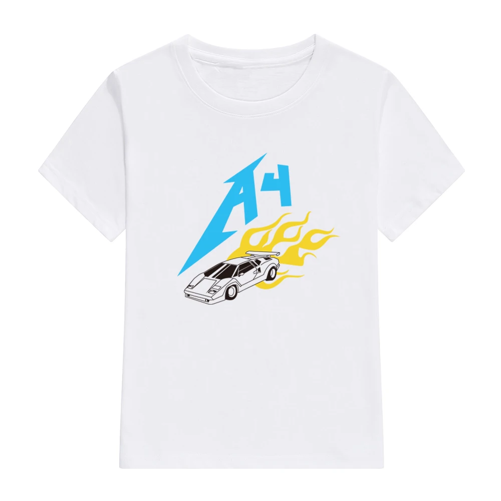 

Kids's T Shirts Merch A4 Lamba Vibes Casual Family Clothing Children's 100% Cotton Print Summer T-shirts Boys Fashion White Tees