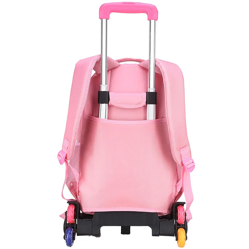 Mochila escolar com rodas para crianças, Saco de rolamento para meninas, Estudante primário, Kids Trolley Bags