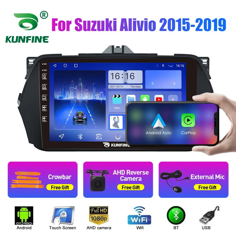 2Din Android Car Radio For Suzuki Alivio 2015-2019 Multimedia Video Player GPS Navigation Stereo Audio Head Unit Carplay 4G Wifi