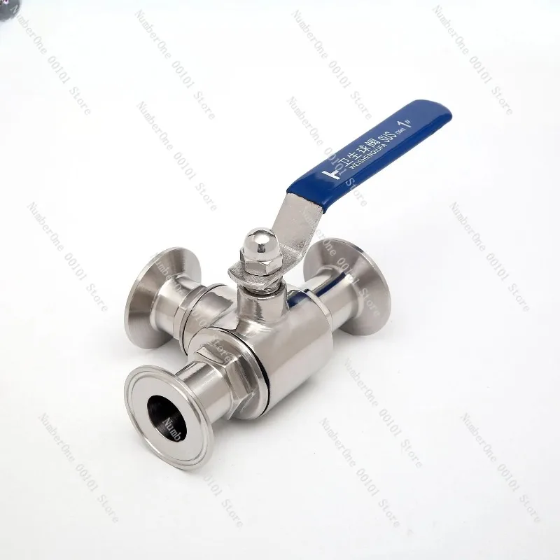 Quick-loading vacuum three-way ball valve 316L/304L stainless steel