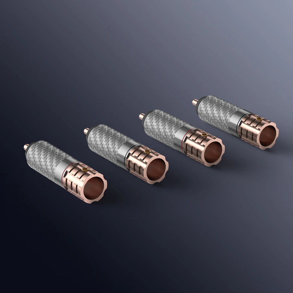Viborg VR108 Pure Copper Carbon Fiber RCA Unsolder version Pure Copper RCA Screws Locking