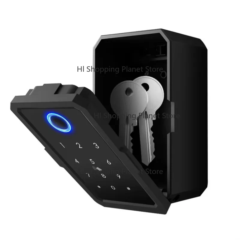 

Anti-Theft Key Box Wall Mounted Key Storage Safe with Combination Lock Password for Office Home Outdoor Use Wood Door