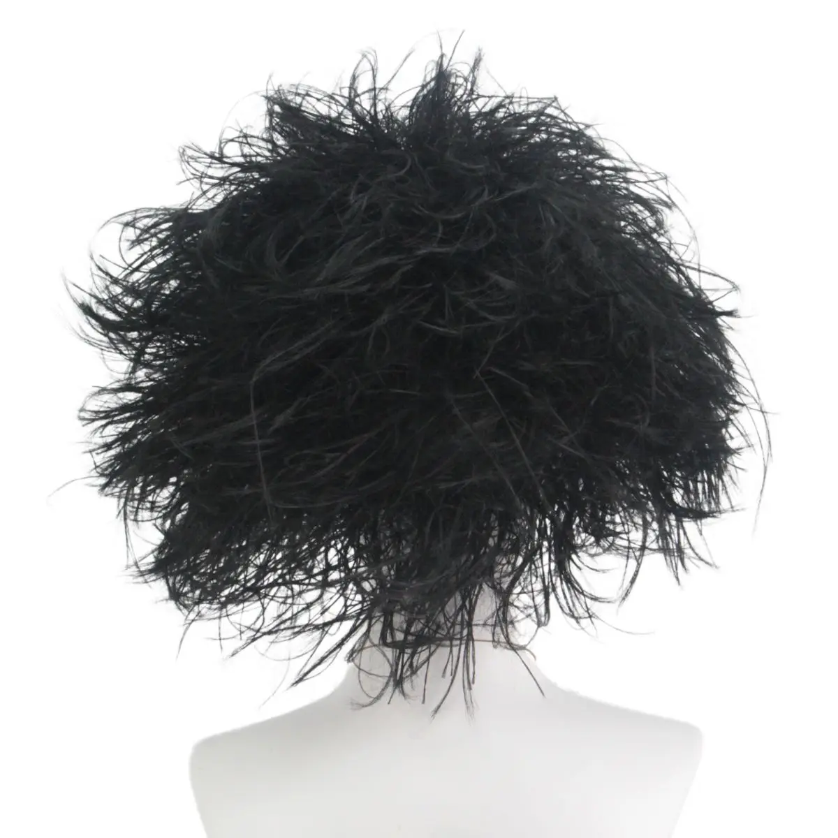 Black Synthetic Short Curly Wig Film Character Scissors Hands Style for Cosplay April Fool's Day Halloween CostumePartyAccessory image 6