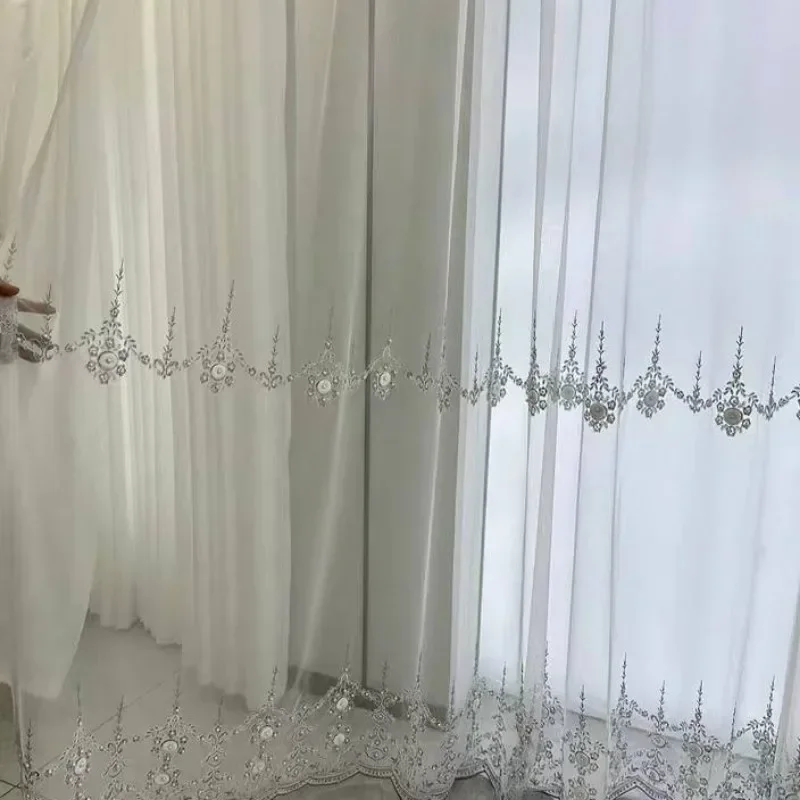 

House Decoration 1PC New Modern Simple Light Luxury Beaded Window Curtain Bedroom Balcony Partition
