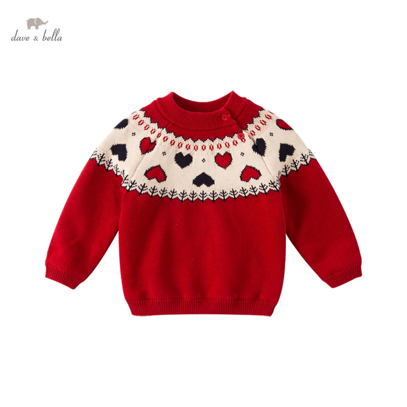 Dave Bella Winter  Kids Clothes Children Fashion  Sweater Appliques Sweater Boys High Quality Clothes Girls Sweater DB4222944