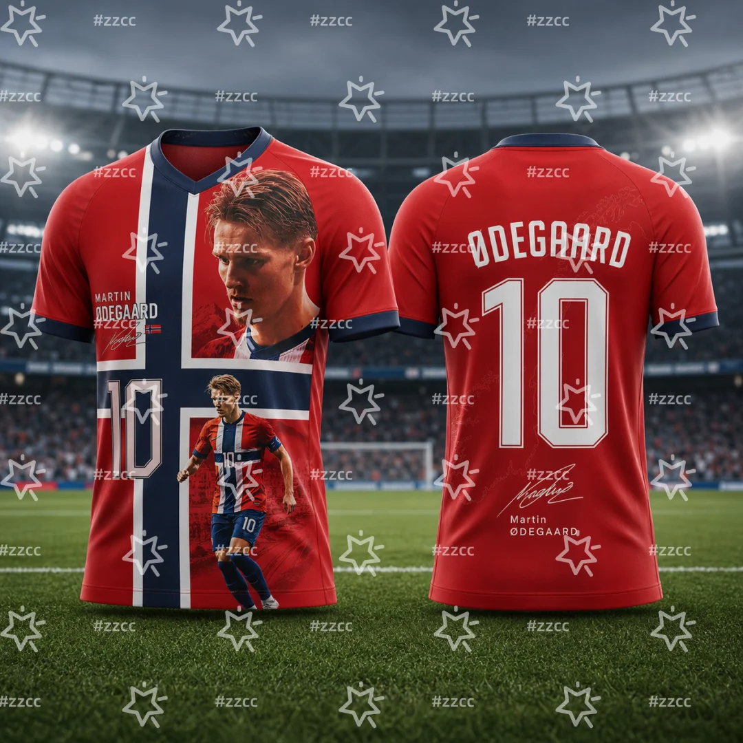 Camiseta de Fútbol de Noruega 2026, Martin Ødegaard, Equipación Deportiva de Verano, Camiseta para Hombre, Ropa Infantil, Camiseta para Mujer, Camiseta de Ciclismo