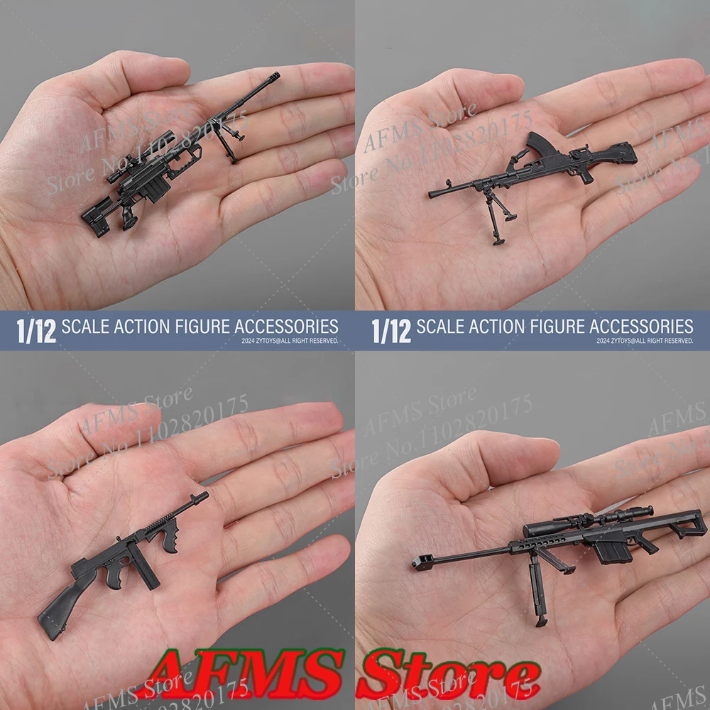 ZYTOYS ZY6009 1/12 Soldier Weapon Pack 98K M1928 BREN MK43 AK74M M200 MK13 M28A1 Plastic Gun Fit 6