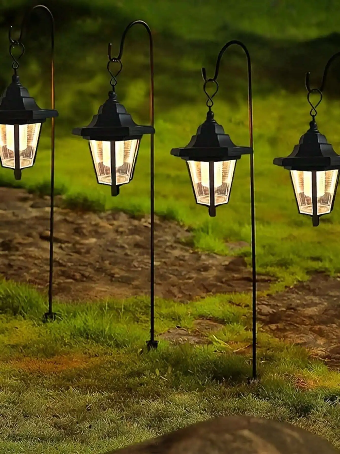 عبوتان من مصابيح المسار الشمسية: تشغيل/إيقاف تلقائي، ديكور ساحة/فناء خارجي، مصابيح مناظر طبيعية للهالوين/عيد الميلاد