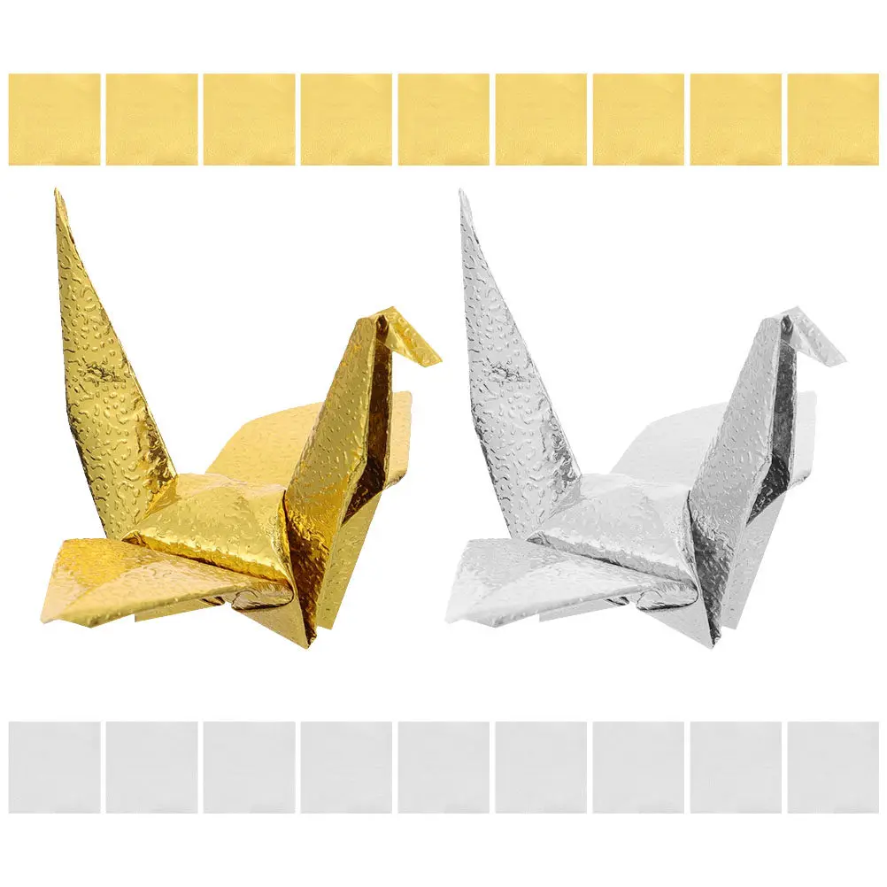 200 Sheets Lustrous Single-Sided Origami Paper Bright Folding Paper for DIY Crane Heart Craft Projects Origami Folding Sheets