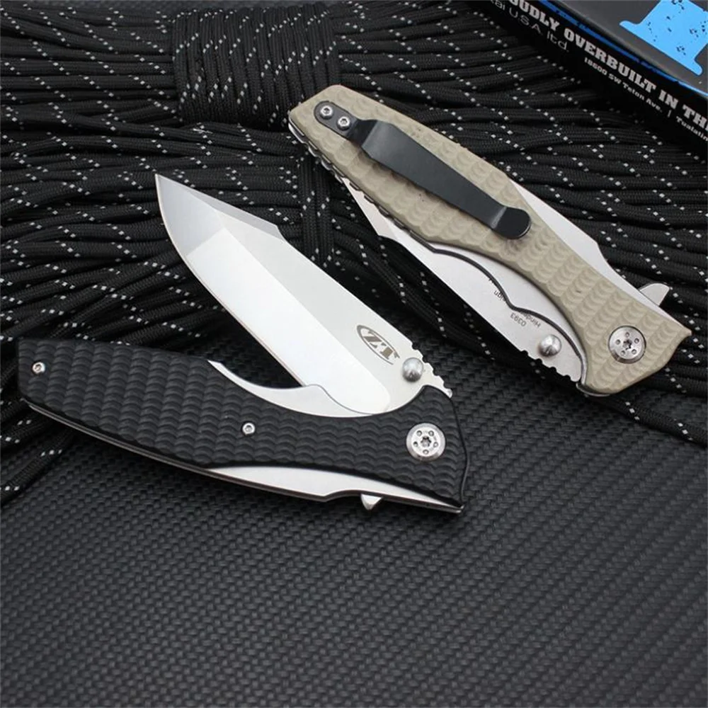 0393 Rick Hinderer Ball Bearing Flipper Folding Knife 9CR18MOV Blade G10 Handles Outdoor Camping Knives Tactical Pocket Tools