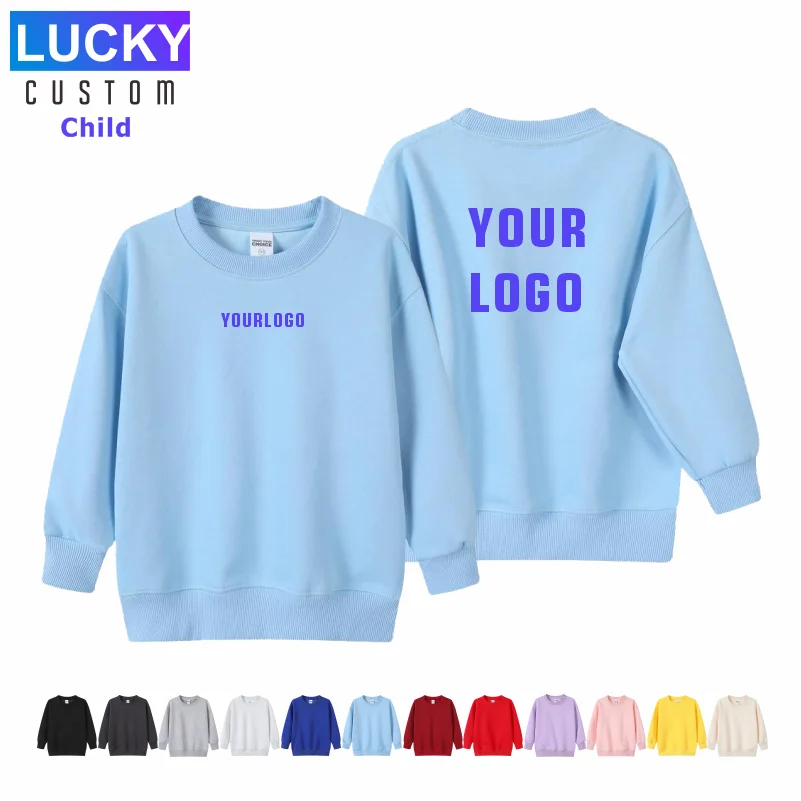 

DIY Customise Logo Children New Custom Diy Logo Lmage Print Clothing Uniforms Sport Casual Sweatshirt Pullover Size 100-160