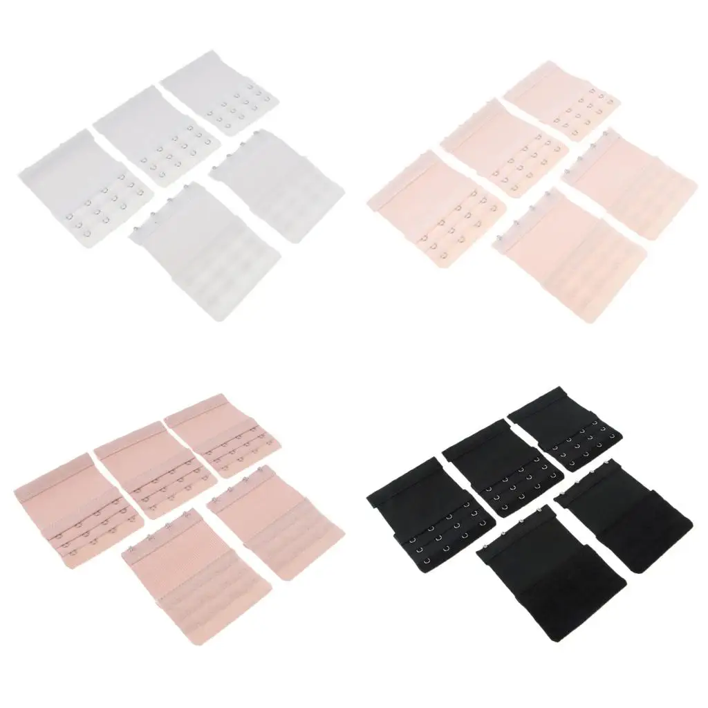 Womens Bra Extenders Adjustable 4 Hook Elastic Strap Replacement Band for Maternity Lingerie