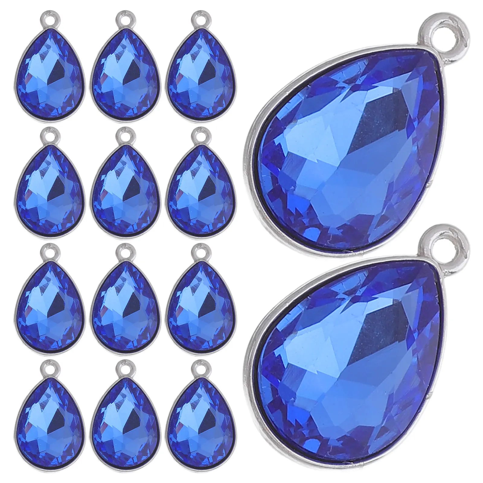 

20 шт. стеклянных бусин-капель, подвески из цинкового сплава в форме слезы для изготовления ювелирных изделий, серег, браслетов, ожерелий, поделок своими руками