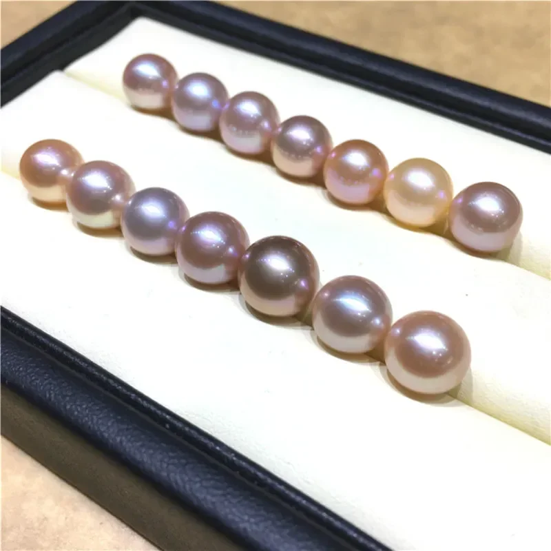 Natural freshwater pearls High quality AAAA grade semi-hole round no beads Beads made DIY necklace Earrings Jewelry accessories