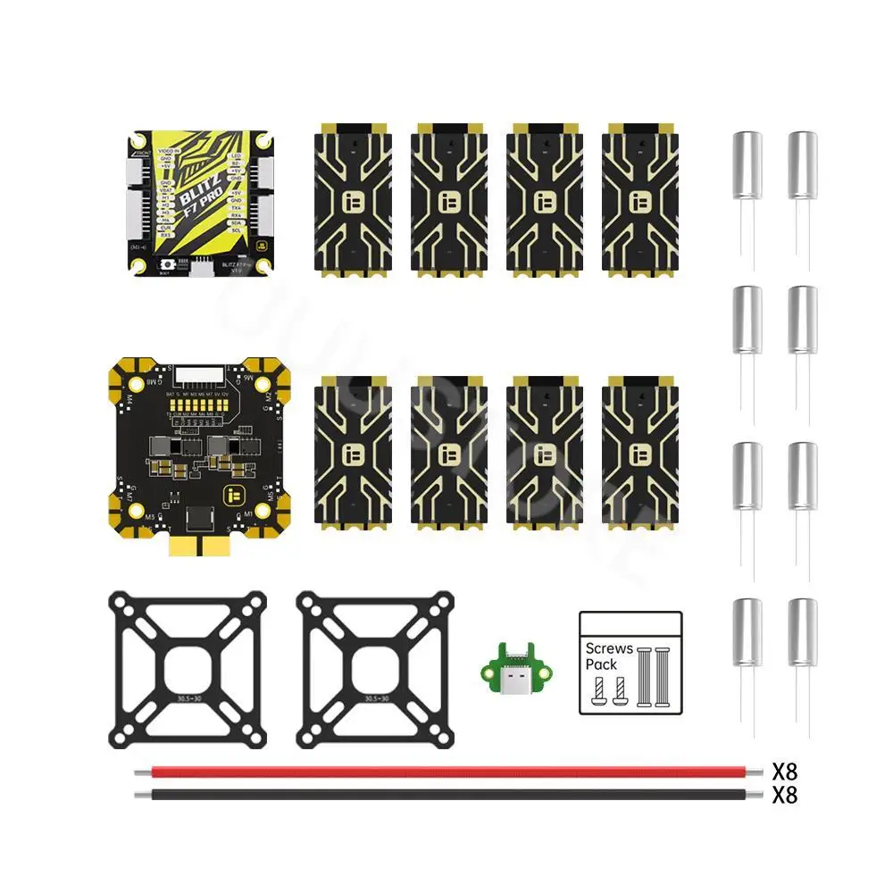 IFlight-Ensemble de ChlorSet pour Modèle de Drone de Course FPV RC, BLITZ F7 Pro David BLITZ E80 Single ESC 4 ~ 8S