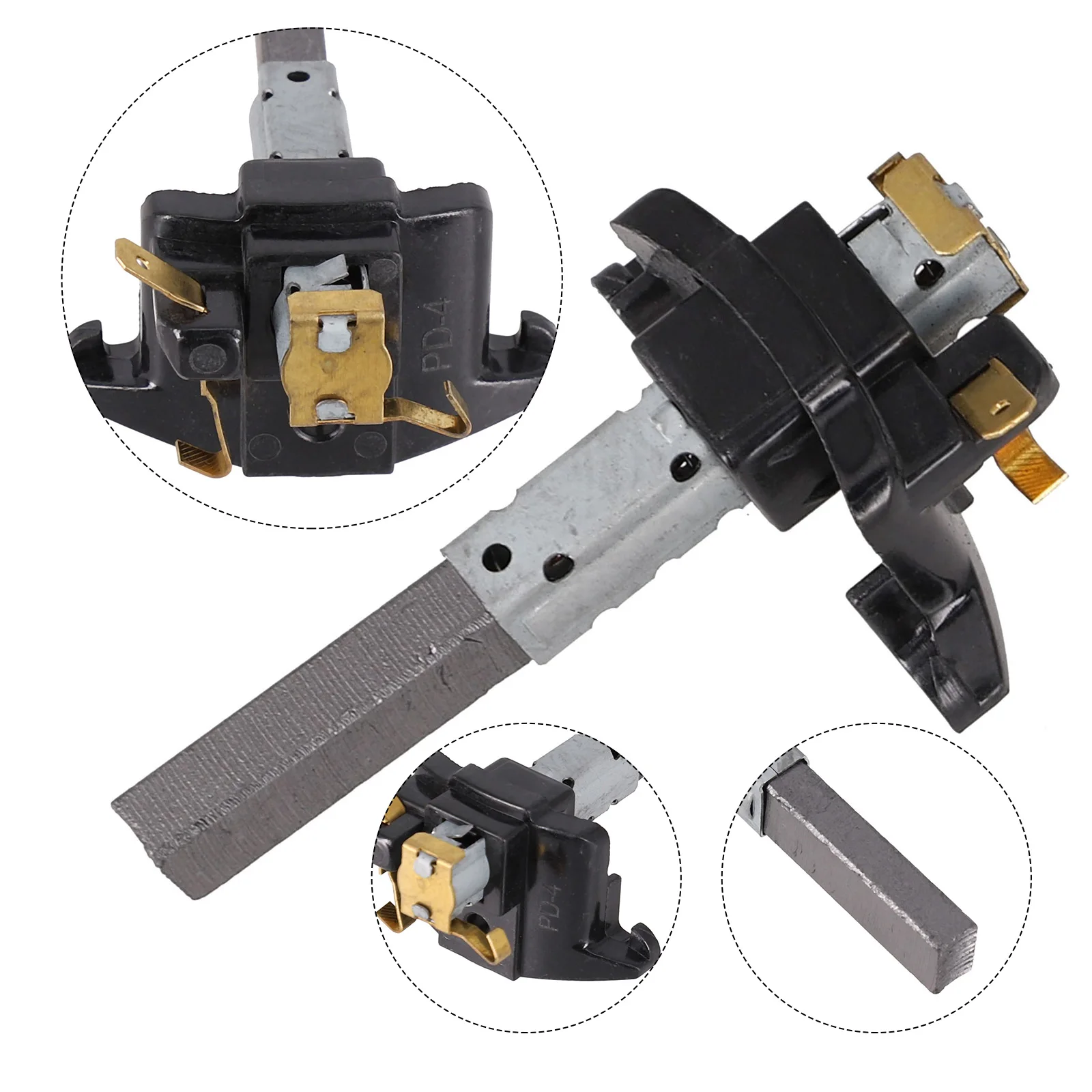 Carbon Brush Replacement Component for Vacuum Cleaner Electric Motors 30mm Length Compatible with General Purpose Vacuum Models