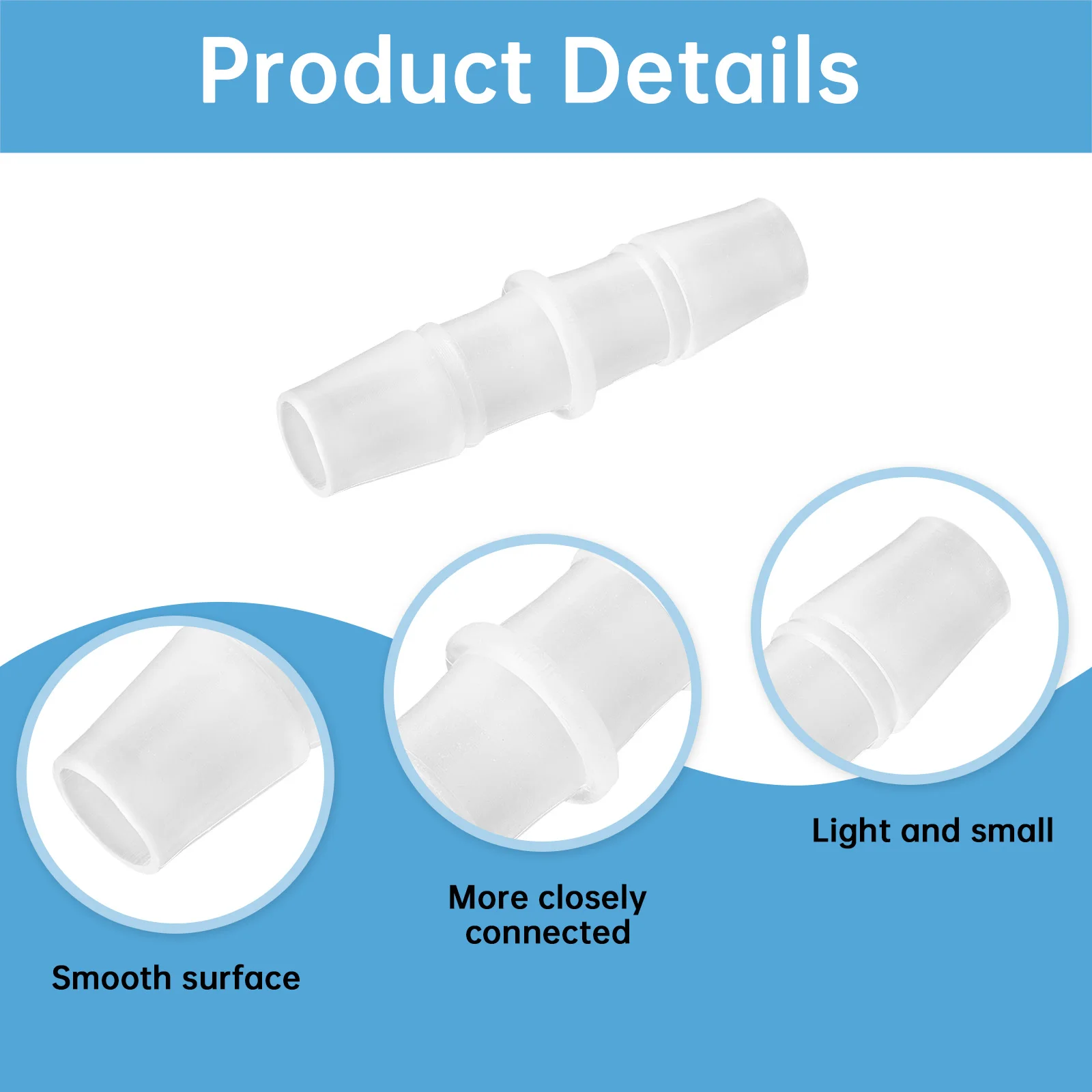 12 pcs 3/8 inch Barbed Hose Connector for Irrigation Systems / Aquarium /Water Pump, Plastic Barb Fitting Adapter
