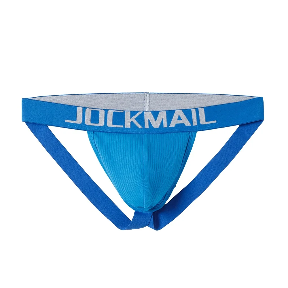 

Мужские стринги Jockmail: комфортные, из ребристого хлопка, сексуальные, с U-образным вырезом, низкой посадкой, спортивные трусы для геев (Jockstrap Masculinos)