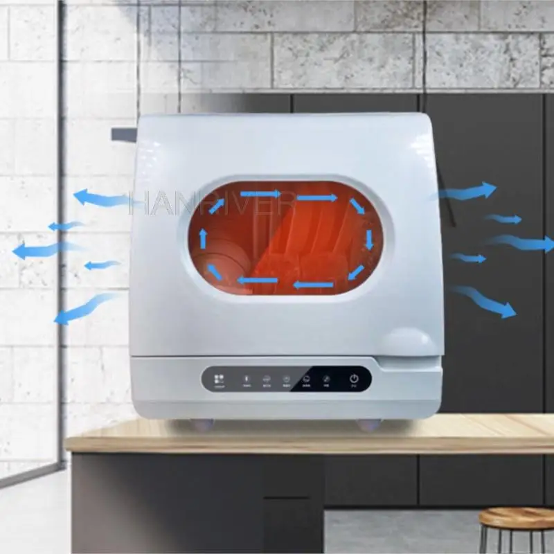 Умная автоматическая посудомоечная машина, настольный высокотемпературный дезинфекционный шкаф, кухонная сушилка для хранения посуды, маленькая бытовая 220 В