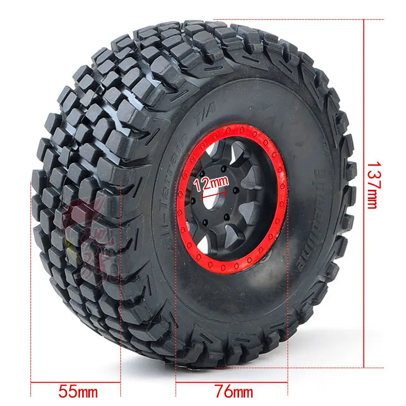 FS feishen 1 / 7 desert card off-road tire set is applicable to arrma Mojave ExB  UDR 17mm combiner