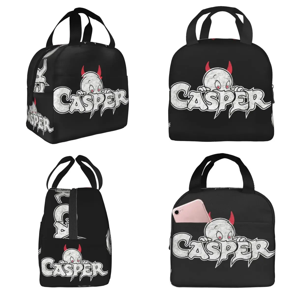 The Friendly Ghost Casper Insulated Lunch Bag for Kids School Cooler Thermal Food Box Tote Leakproof Lunch Boxes Container