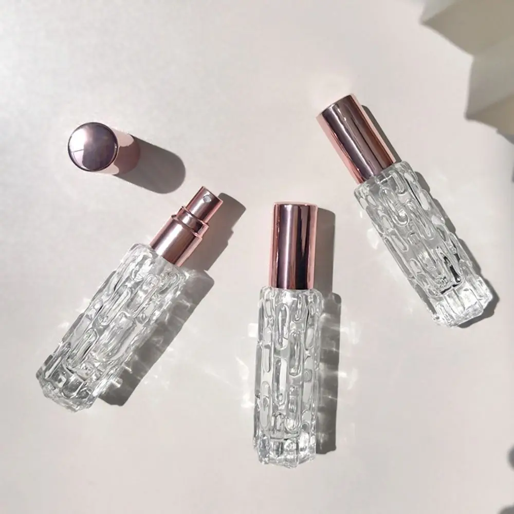 10ml Travel Glass Bottle Transparent Bitter Gourd Pattern Empty Spray Atomizer Miniature Sub-bottle Cosmetic Container Travel