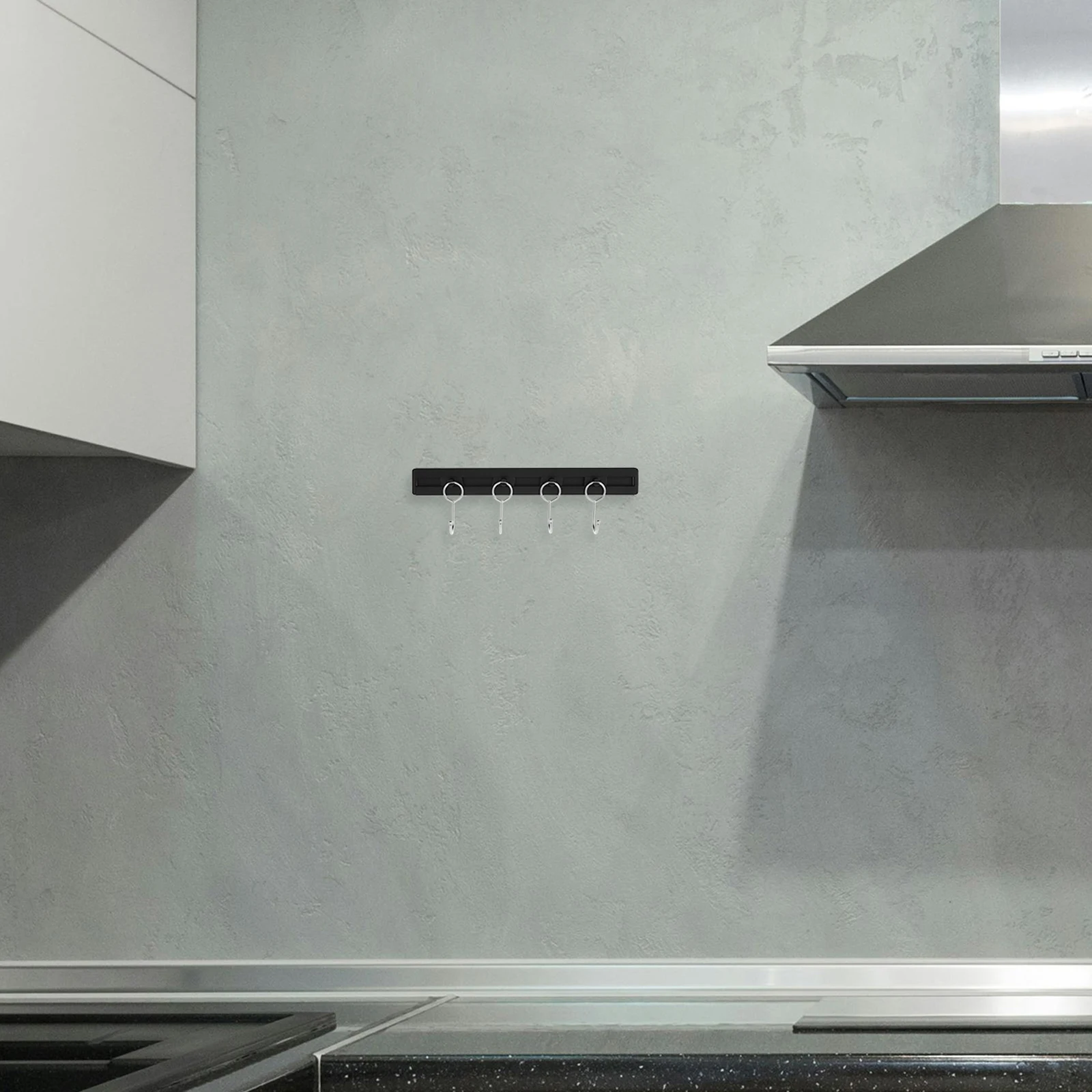 Multifunctional Kitchen Hanging Rack Utensil Holder Spatula Spoon Pan Storage Hook No Drill Easy Install Sliding Track Sturdy