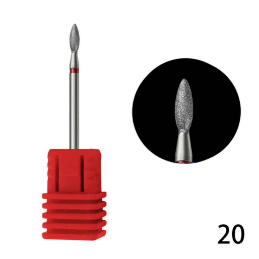 Punta per trapano per unghie diamantata da 1 pezzo punta a sfera da 3/32 "punta per levigatrice per unghie pulita per cuticole per strumenti per unghie per Manicure per trapano elettrico per unghie