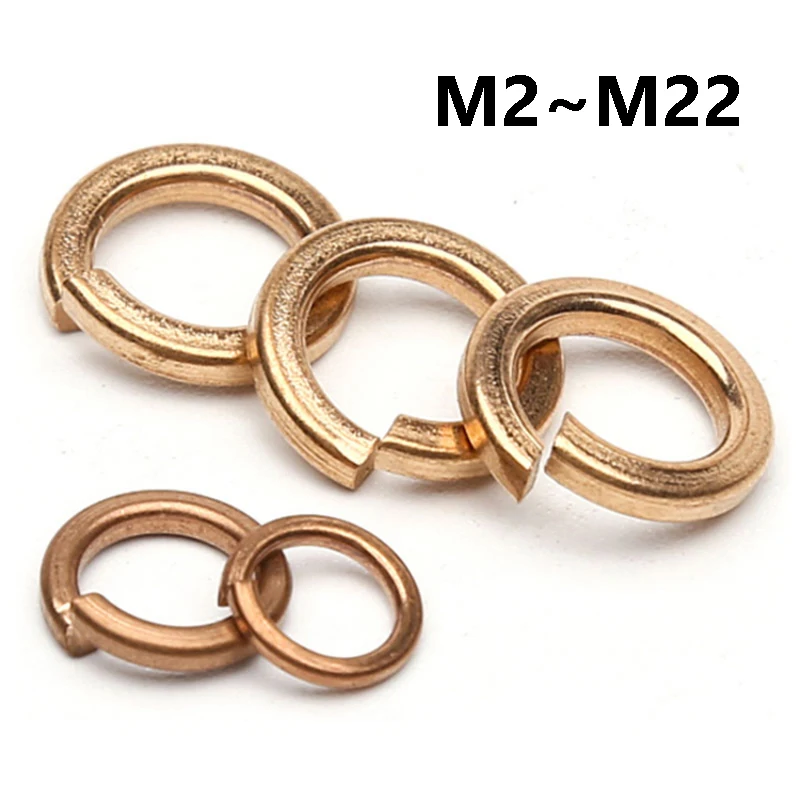 

M2 M2.5 M3 M4 M5 M6 M8 M10 M12 M14 M16 M18 M20 M22 Bronze Copper Spring Split Lock Washer Elastic Gaskets